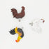 Rooster Design Rustic Brown Wood Paper Towel Holder Stand Up Paper Towel Holder, Easy One-Handed Tear Kitchen Paper