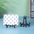Artliving 4" Black Plastic Cookie Holder Display Stand, Place Card Holder Easels for Weddings, Birthday Party (24 Pack)