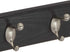 HIGH & MIGHTY 515708 Coat Rack 4 Hook Rail, Easy Tool-Free Dry Wall Installation, Holds up to 30lbs, Black & Silver