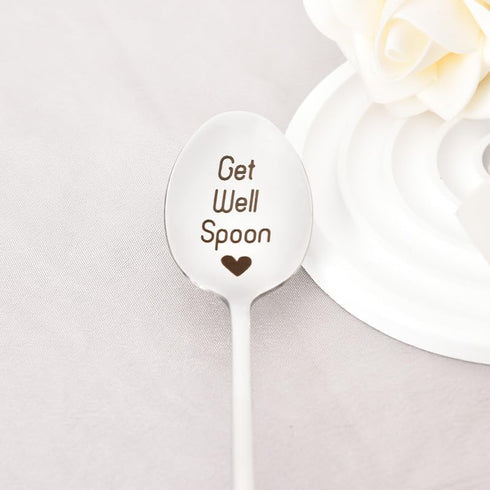 Get Well Soon Gifts Spoon - Friendship Gifts for Best Friend, Inspirational Cheer Up Gifts for Surgery Recovery
