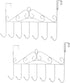 eywlwaar Metal Over The Door Hooks - 7 Hanger Rack for Home Use, Ideal for Hats, Coats, Bags, and Scarfs