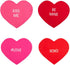 DII Valentine's Day Table Top Collection, Sweet Talk Placemat/Table Runner, 14x58, 4 Piece