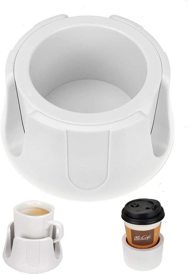 Anti-Spill Cup Holder, Drink Coaster with Anti-Slip Mat for Home Office Outdoors (White)