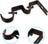 TLBTEK 3pcs Brown Heavy Duty Curtain Rod Brackets, Adjustable Wall Mount Holders for Window