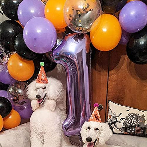 40 Inch Purple Helium Foil Birthday Party Number Balloons (Purple 1)