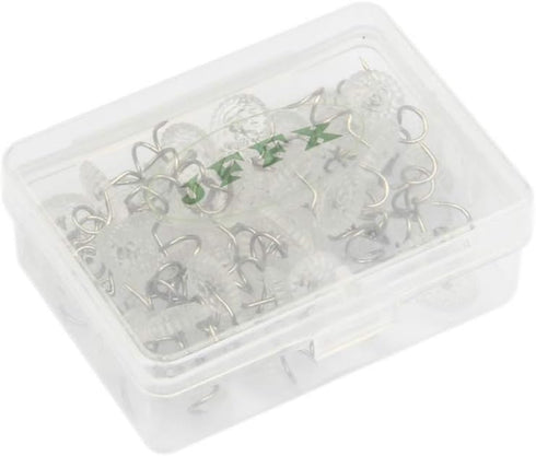 50 Pieces Upholstery Tacks - Twist Pins for Slipcovers and Bedskirts with Clear Head Screw Nail