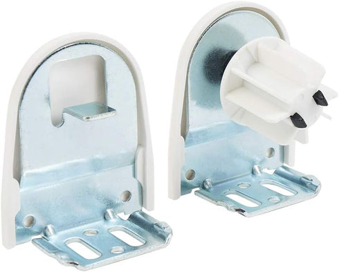 1-1/8" Roller Blind Repair Kit - Replacement Brackets Parts for 28mm Round Roller Shade Tubes, 1 Pair, White