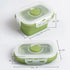 Collapsible Silicone Food Storage Container, Portion Control with Clip-on Lid, Pack of 4