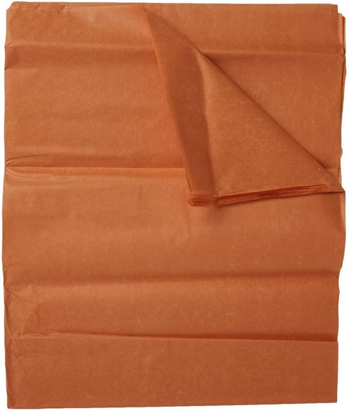 Solid Orange Tissue Sheets - 20" x 26", 10 Count - Perfect for Gift Wrapping & Craft Supplies