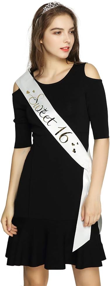 Sweet 16 Satin Sash, 16 Birthday Gift, Party Favors, Supplies and Decorations