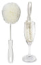 Premium Wine Glass Cleaning Brush Set of 2, Non-Scratch Cleaner for Crystal Stemware and Goblets