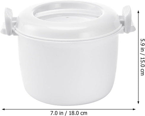 Angoily Small Microwave Rice Maker: Portable Microwave Rice Cooker Vegetable Steamer Set, Microwavable Pasta Cooker,
