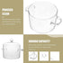 Glass Saucepan with Cover, Heat-resistant Stovetop Pot for Pasta, Soup, Milk, Baby Food (64oz/1900ml)