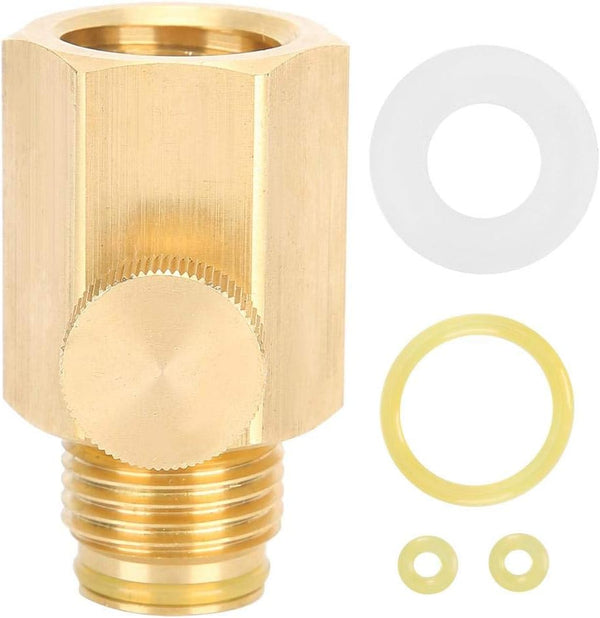 Brass Soda Cylinder Adapter Valve, Female Thread TR21-4 to Male Thread G1/2 Conversion Kit for Homebrewing