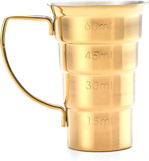 Barfly M37108GD Drink Jigger, 2 oz, Gold with Handle