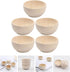 SEWACC 5pcs Unfinished Wooden Bowls, Unpainted Serving Bowls for Fruits, Salad, Cereal, Wood Crafts Bowls