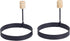 HIC Kitchen Non-Stick Fried and Poached Egg Cooking Rings, Round Shaped, Set of 2, PFOA and BPA Free