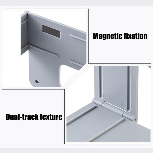 MiOYOOW Foldable Trash Bag Holder, Hanging Waste Garbage Can Rack Magnetic Closure Waste Bag Hanger Racks with Fixing