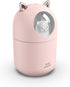 Portable Small Humidifier, 300ml Mini Cool Mist Humidifier with Night Light, USB Personal Humidifier Auto Shut-Off, Ultra-Quiet, 2 Spray Modes, Suitable for Home Office Travel(pink)