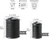 Set 2 74/22 OZ Nihow of Ceramic Canisters for The Kitchen: Food Storage Containers with Air Tight Ceramic Lid