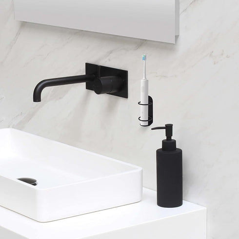 2 Pack Electric Toothbrush Holders, Wall Mounted Bathroom Organizer, Stick on The Wall Electric Metal Tooth Brushing
