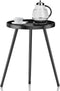 SYQ Round Metal Side Table Small End Table for Indoor Outdoor, Mid