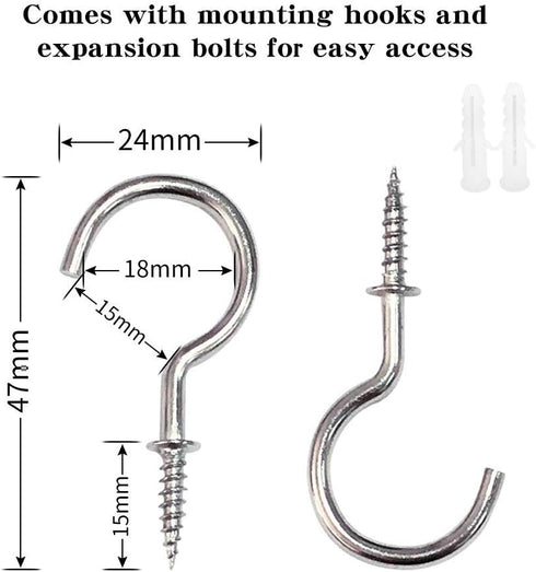BEL AVENIR Curtain Tiebacks, Handmade Holdbacks with 2 Metal Screw Hooks - Golden (2 Pack)