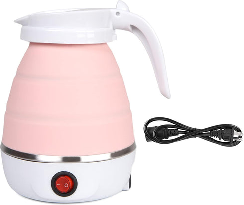 Travel Kettle Electric Small Foldable Portable Kettle, Silicone Collapsible Heating Water Boiler Tea Pot for Camping,
