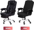 SARAFLORA 2 Pack Stretchable Office Chair Cover, Removable Computer Chair Slipcover with Zipper, Black