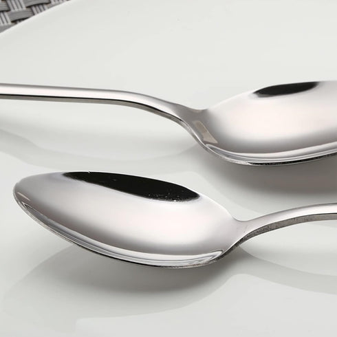 VANRA 6-Piece Dinner Spoons Set, Heavy Duty Stainless Steel Silver Cutlery Set 8 inches (6 spoons)
