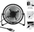xasla 4 Inch Mini USB Desk Fan (Black), Quiet Fan with Metal Construction, Strong Airflow, 360° Adjustable Tilt Angle