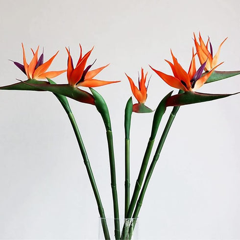 Artificial Flowers Bird of Paradise Greenery Plants, 6pcs Indoor Outside Garland for Home Garden Wedding