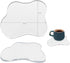 Toyarone Table(1, Acrylic Coaster for Desk, Transparent Coaster Decorative Plates, Clear Cloud Shape Coffee Cup Mats