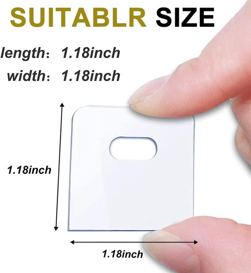 25 Sets (50 Pieces) of Clear Vertical Blind Repair Tabs/Blind Fixer Tabs for Vertical Blinds Replacement Slats