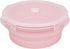 CARTINTS Silicone Collapsible Food Storage Containers, Set of 4 Round Bowls with Lids, Microwave & Freezer Safe
