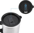 Electric Heating Cup, Stainless Steel Travel Coffee Tea Warmer Mug, 12V Auto Charger, Insulated Thermos, 450ml