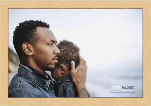 Poster Palooza 6x9 Traditional Natural Wood Picture Frame with UV Acrylic & Hanging Hardware