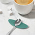 Carrotez Small Silicone Coffee Spoon Rest 2 pcs (0.2" x 1.6" x 3.74"), Spoon Holder Flexible almond-Shaped for Next to Coffee Maker - Kitchen Utensil Rest, Emerald