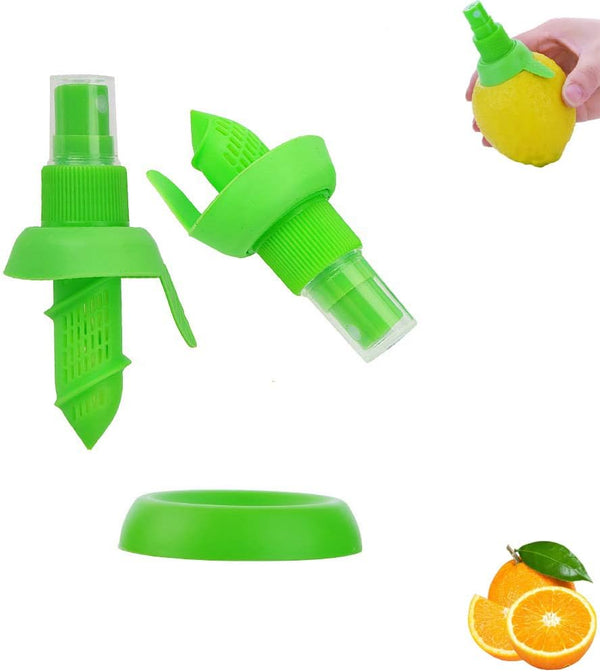 BJLIIO Lemon Juice Sprayer, 2Pcs Manual Orange Juice Citrus Spray with Holder Plate,