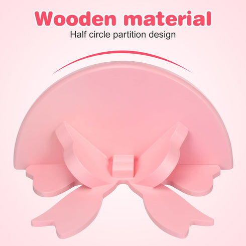 DOITOOL Wooden Floating Shelf Wall Mounted, Nordic Style Butterfly Semicircle Storage Shelf for Wall, Decoration