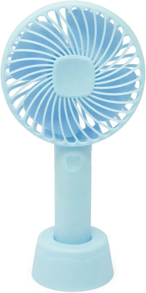Honbay Handheld Rechargeable Fan, Portable USB Mini Fan with Base for Home, Office, Travel, Blue