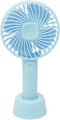 Honbay Handheld Rechargeable Fan, Portable USB Mini Fan with Base for Home, Office, Travel, Blue