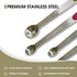Measuring Spoons Set of 5, Tiny Stainless Steel with Silicone Handle, for Dry or Liquid Ingredients