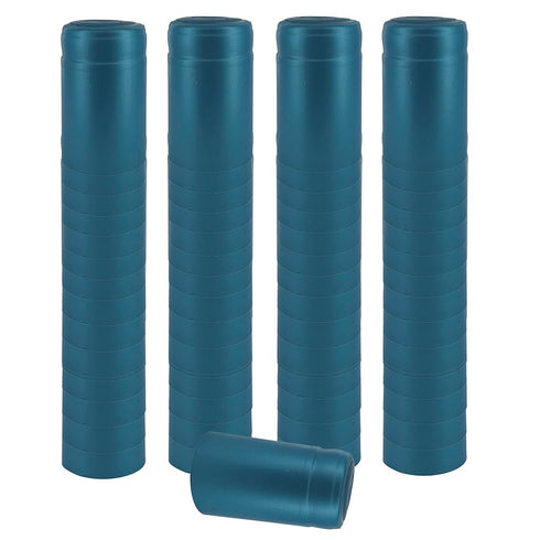 Metallic Light Blue PVC Shrink Capsules, 500 Count