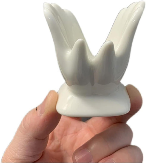 ourhommie Air Plant Holder Cute Ceramic Mini Hand Shape Stand Airplants Tillandsia Small Container Pot Plant Decorative