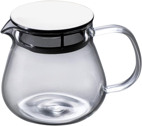 Hemoton Clear Glass Teapot with Stainless Steel Infuser Lid, 460 ml Tea Kettle for Blooming and Loose Leaf Tea