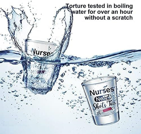 Patelai Nurse Need Shots Too, Funny Glass Gift for Women and Male Mom Sister for Nursing Graduation Party