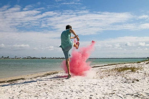 Ultimate Party Supplies Gender Reveal Soccer Ball | Blue and Pink Powder Kit | Non-Transparent | Gender Reveal Party