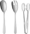 Salad Spoon and Fork Stainless Steel Tong Serving Set - Heavy Duty Metal Serving Utensils for Parties