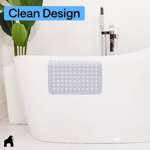21x21 Inch, GORILLA GRIP Patented Square Shower Stall Mat, Small Bathtub Floor Mats for Stand Up Showers with Suction